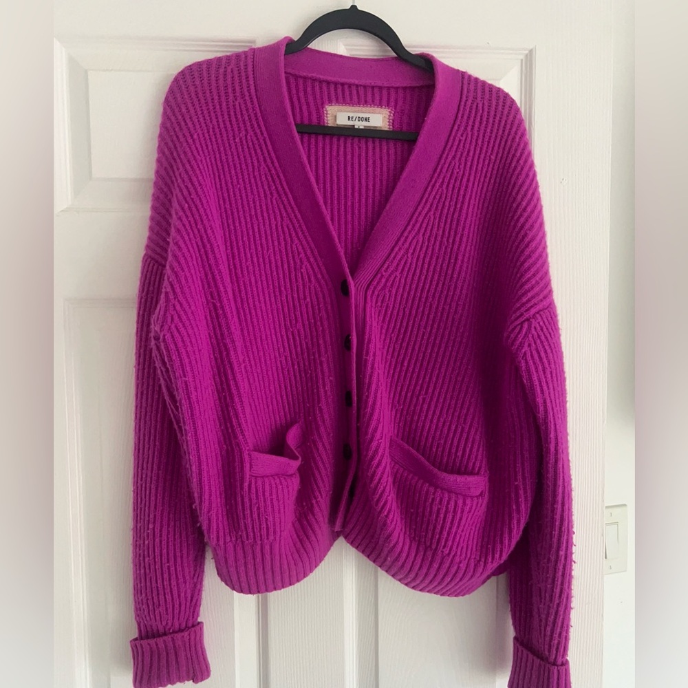 Re done Vibrant Purple Women's Sweater cardigan